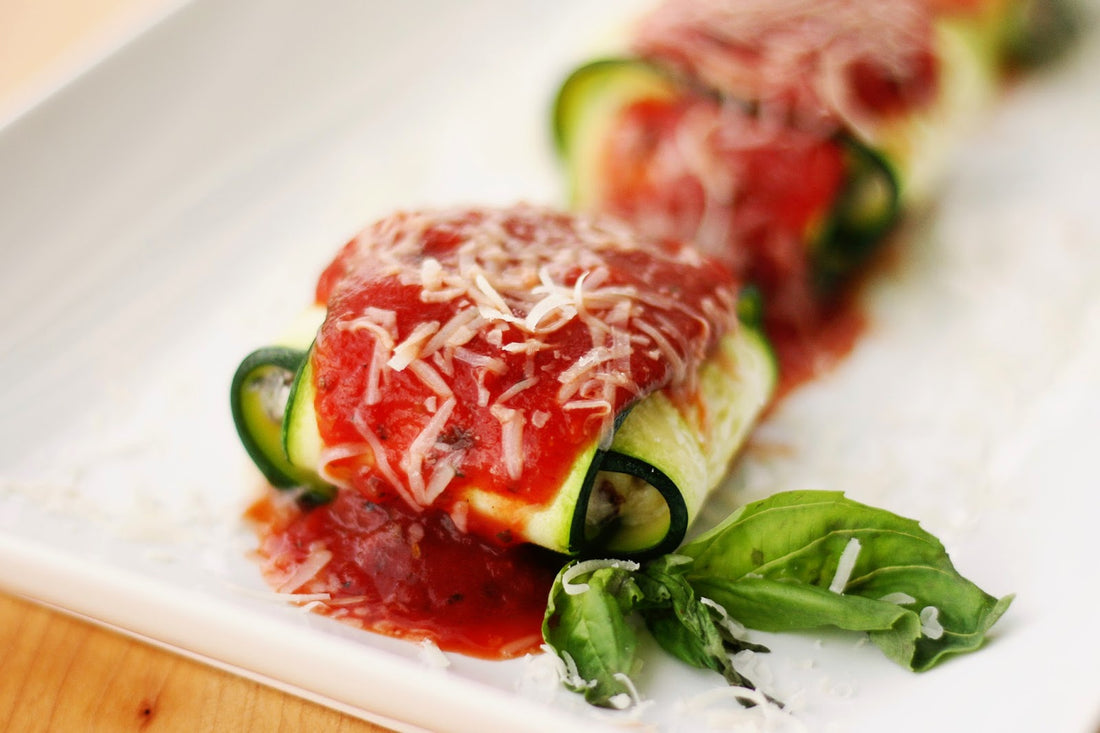 Zucchini “Ravioli” with Frescobene Marinara Sauce